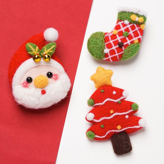 Wizardi; Christmas Needle Felting Kit. Wizardi DIY Wool Craft Kit F07N8-W333; Category:Felting; Image:1
